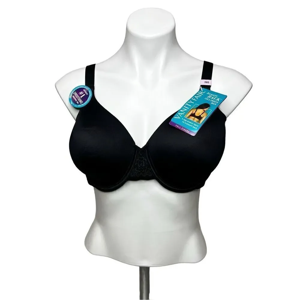 Vanity Fair NWT black beauty bra size 38D